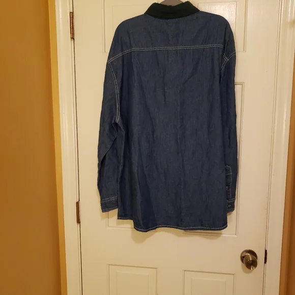 Vintage Long Sleeve Denim M&M's Candy Shirt Says "eye candy" NWT - Picture 5 of 11